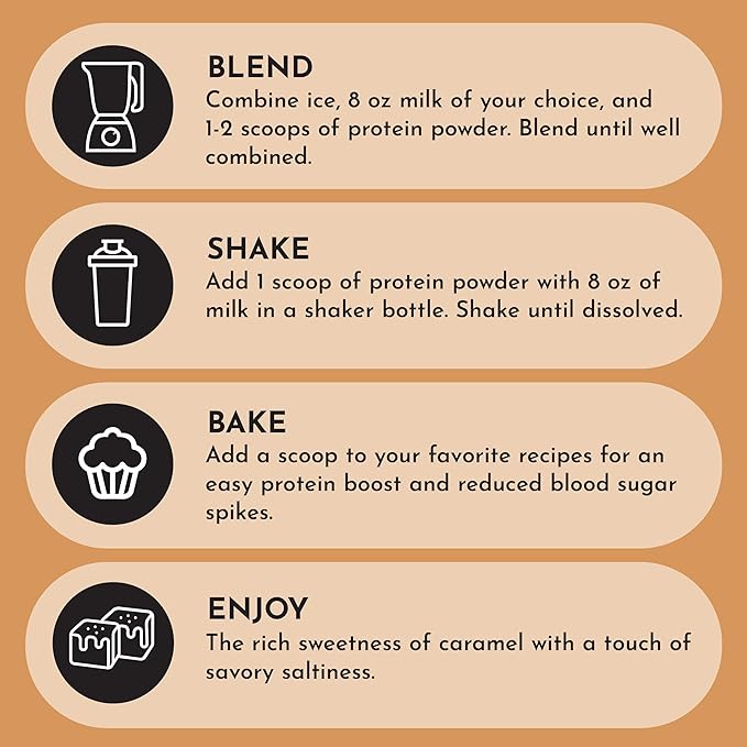 JUST INGREDIENTS Salted Caramel Protein Powder ??30-Serving Blend with 100% Grass-Fed Whey & Organic Plant Proteins ??Naturally Flavored ??Supports Muscle Recovery, Energy *