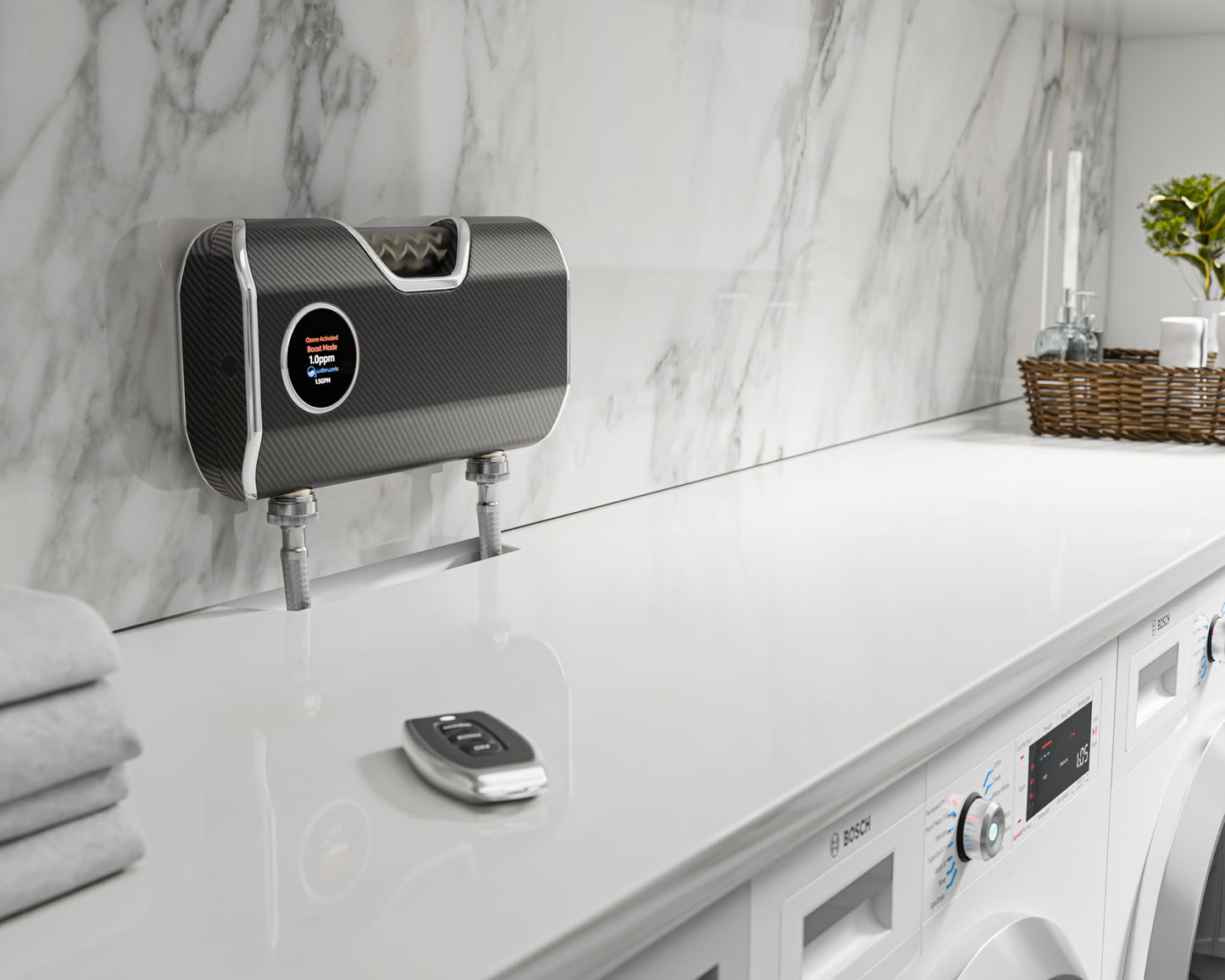 O3 Waterworks Smart Laundry System +PLUS - Advanced Detergent-Free Cleaning with O3 Water Technology
