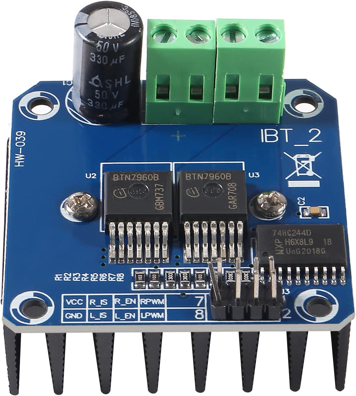 Shutao 4PCS BTS7960 43A H-bridge Double High Power Motor Driver Module/Diy Smart Car Current Diagnostic