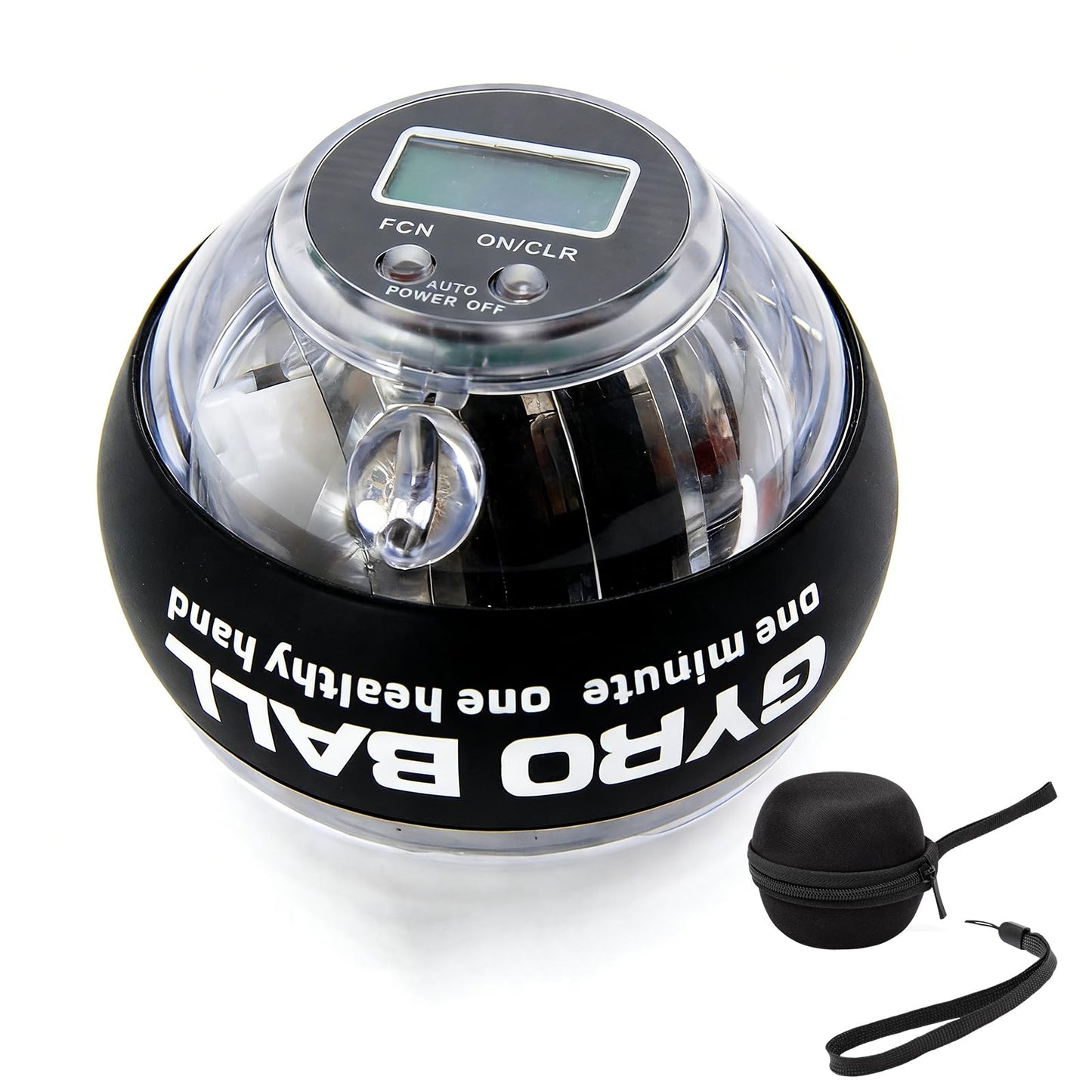 Torque Ball Hand Exerciser, Grip Strength Trainer & Auto-Start Wrist Power Gyro Ball with LED Lights, Forearm/Wrist Strengthener and Finger Exerciser for Dexterity Training, Digital Display