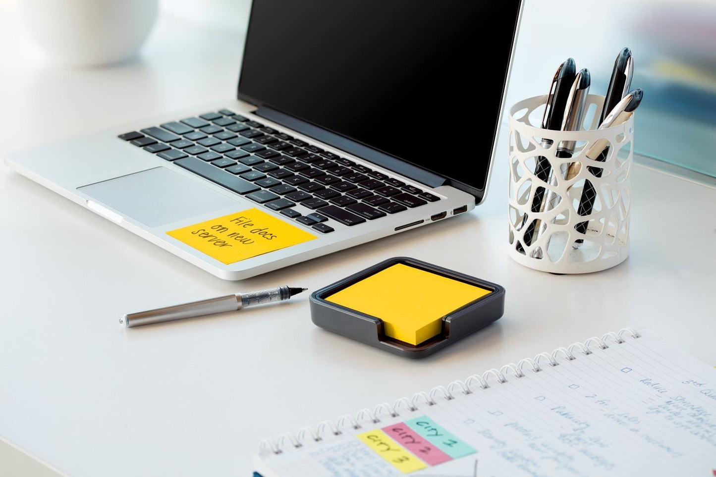 Post-it Note Holder, 3x3 in, Gray, 1 Notes Holder/Pack (ED-654-G)