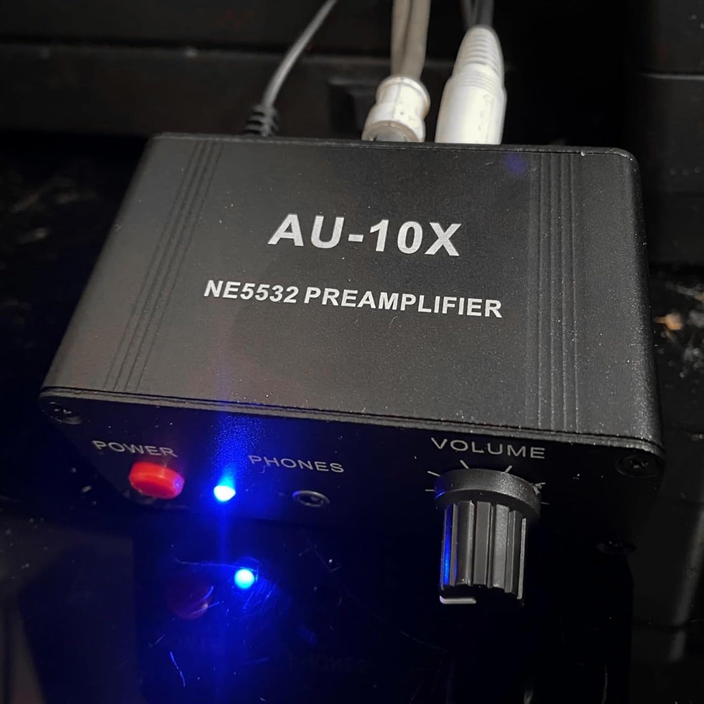 KH866 12V 20dB AUX10X NE5532, 3.5mm RCA Preamplifier, Audio Phono Preamp, Mini Stereo Headphone Signal Home Amplifier
