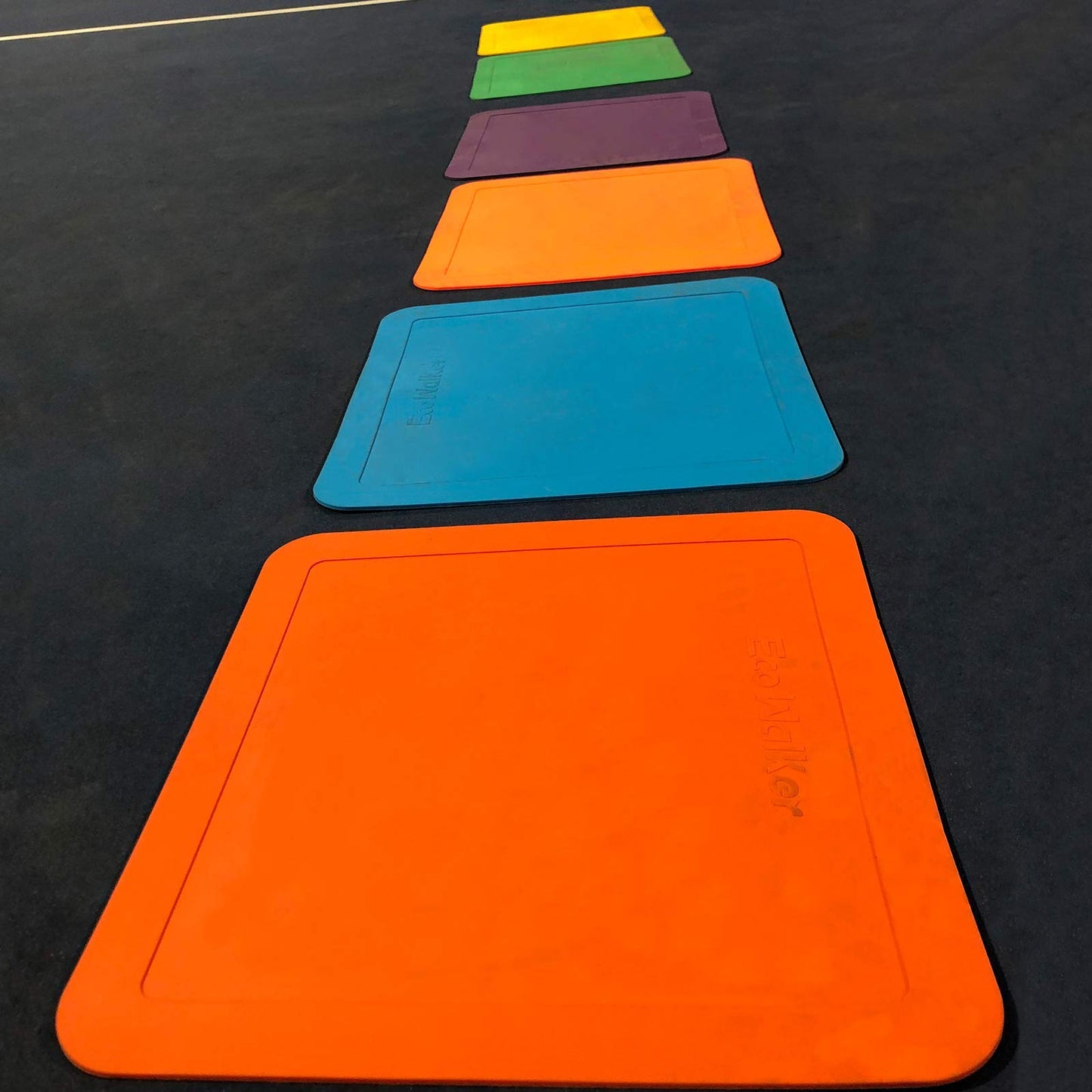 Eco Walker 12inch Flat Square Spot Marker Multi-Color Exercise Kids Floor Playmat