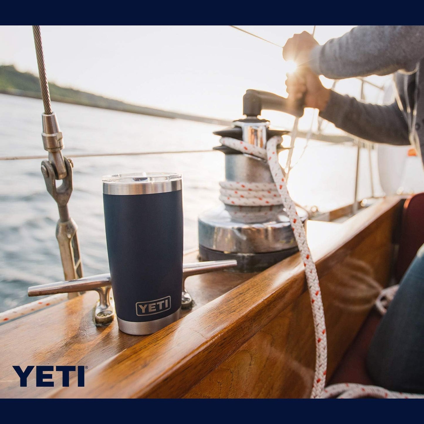 YETI Rambler 20 oz Tumbler Set - Includes MagSlider Tumbler & Straw Lid in Navy Color