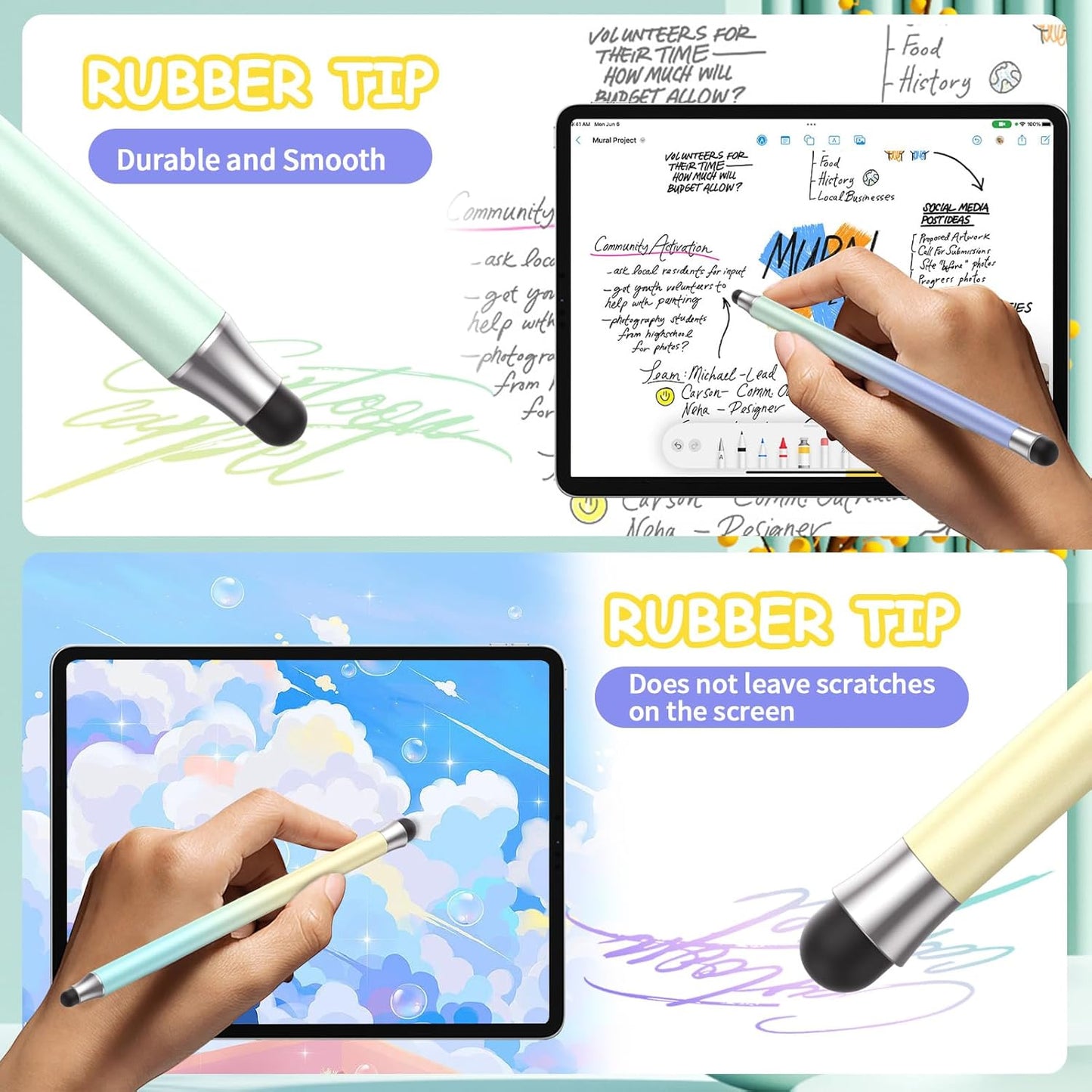 maylofi Stylus Pen for Touch Screens, Compatible with All Capacitive Touch Screens, Precision Rubber Tips& High