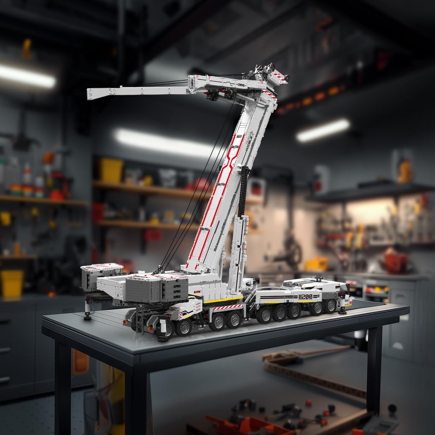 Mould King Heavy Crane Building Kit, 8506 Pieces Large Crane Truck Model Kit with 20 Motors, APP Control Advanced Engineering Vehicles for Adults, Youth