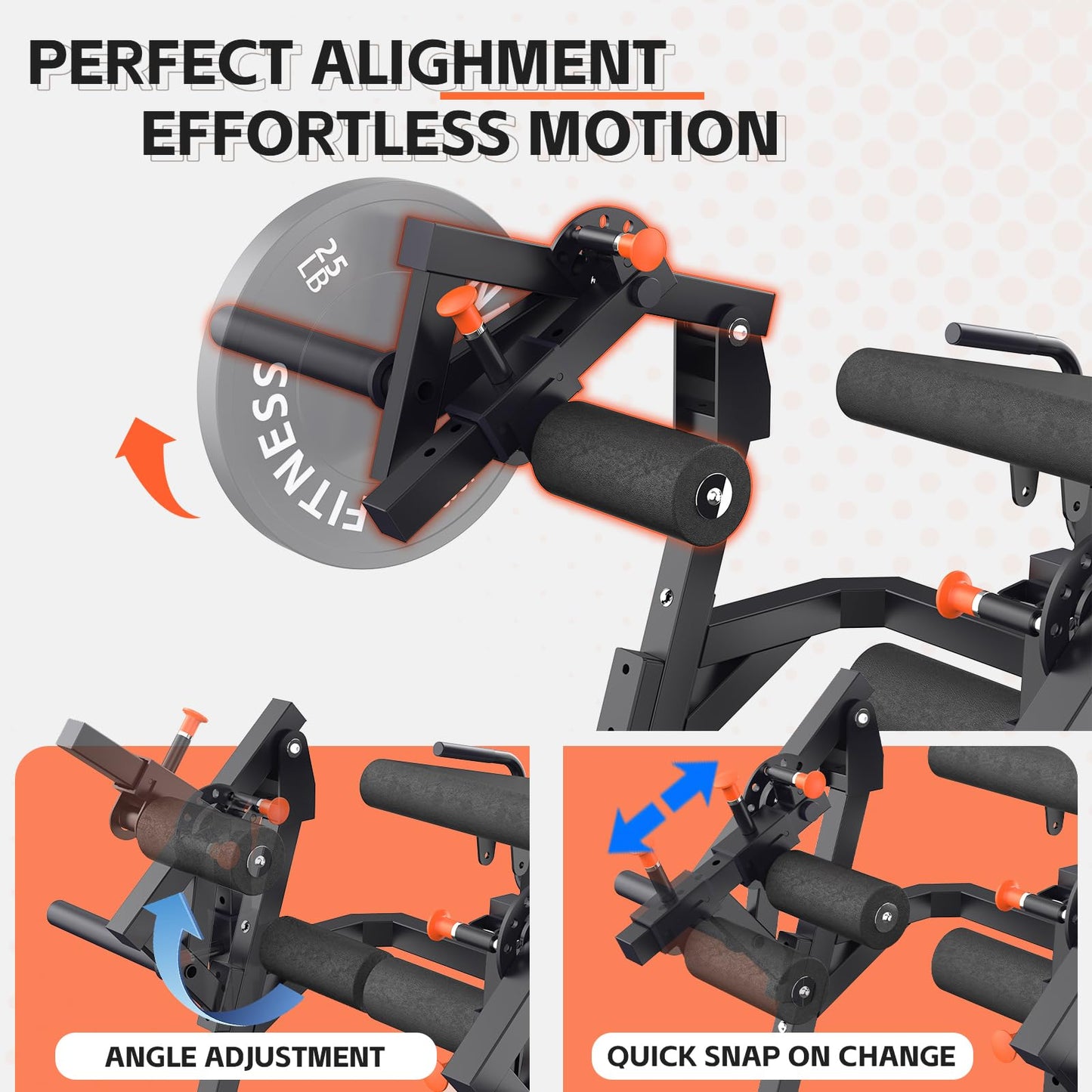 HIKEDIN Leg Press and Curl Machine, Single Leg Extension, Seated Leg Curl, Adjustable Leg Workout Bench, Plate Loaded Home Gym Equipment for Thigh & Hamstring Training, Heavy Duty Steel Frame，Black