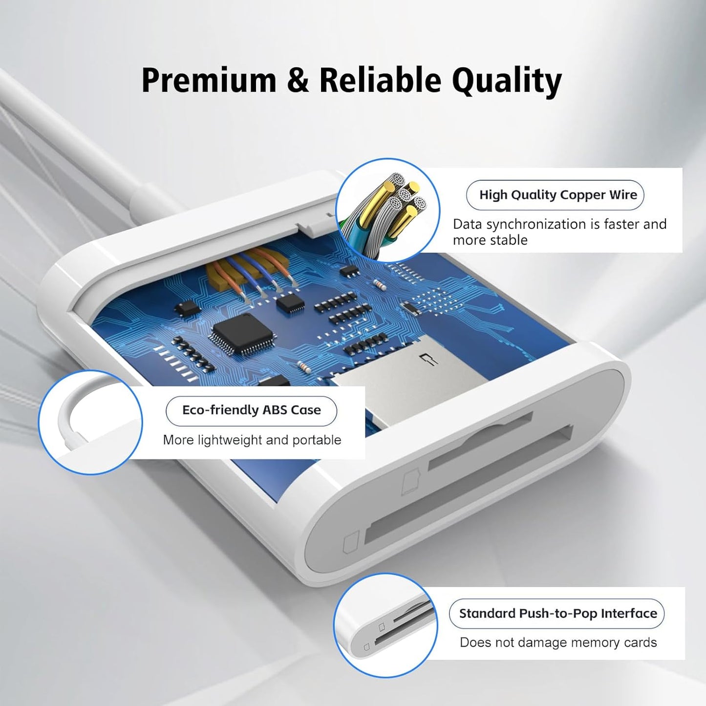 wtyixs 2 16/15/iPad/Mac/MacBook/Laptop USB C SD Card Reader, Type C Card Reader with SD MicroSD Slots SD Card Memory