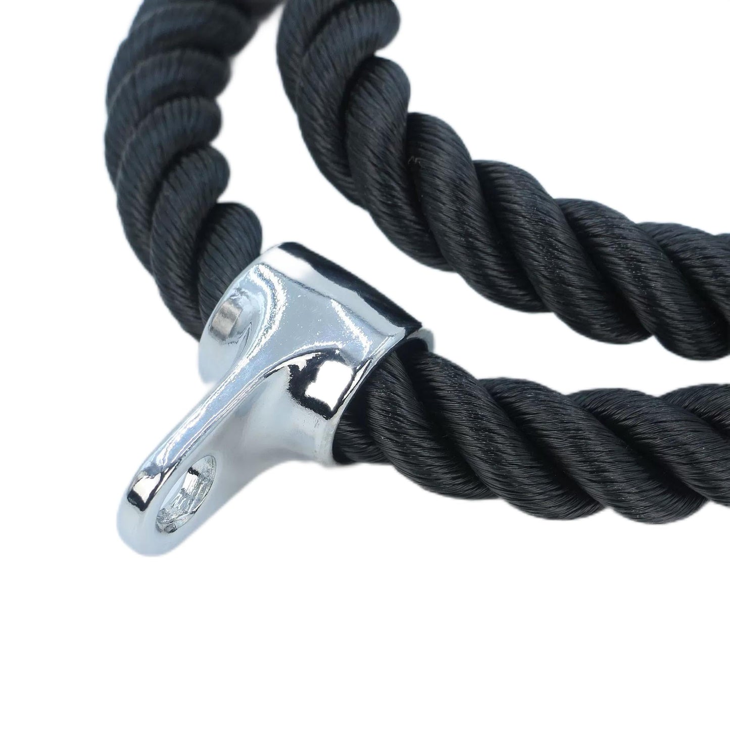 55 Inches Double Length Tricep Pull Down Rope - Heavy Duty Rope Attachment for Cable Machine, 360° Swivel Connector, Long Tricep Rope for Gym Home Commercial Workouts (4 Feet 7 Inch)