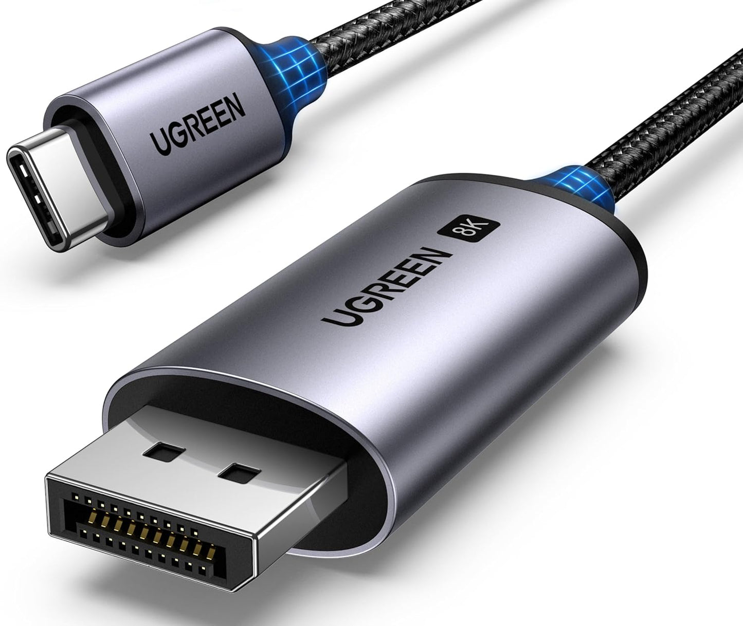 1.4 8K@60Hz 4K@240Hz 4/3 32.4Gbps 17, 6.6FT UGREEN USB C to DisplayPort Cable Unidirectional Thunderbolt to DisplayPort