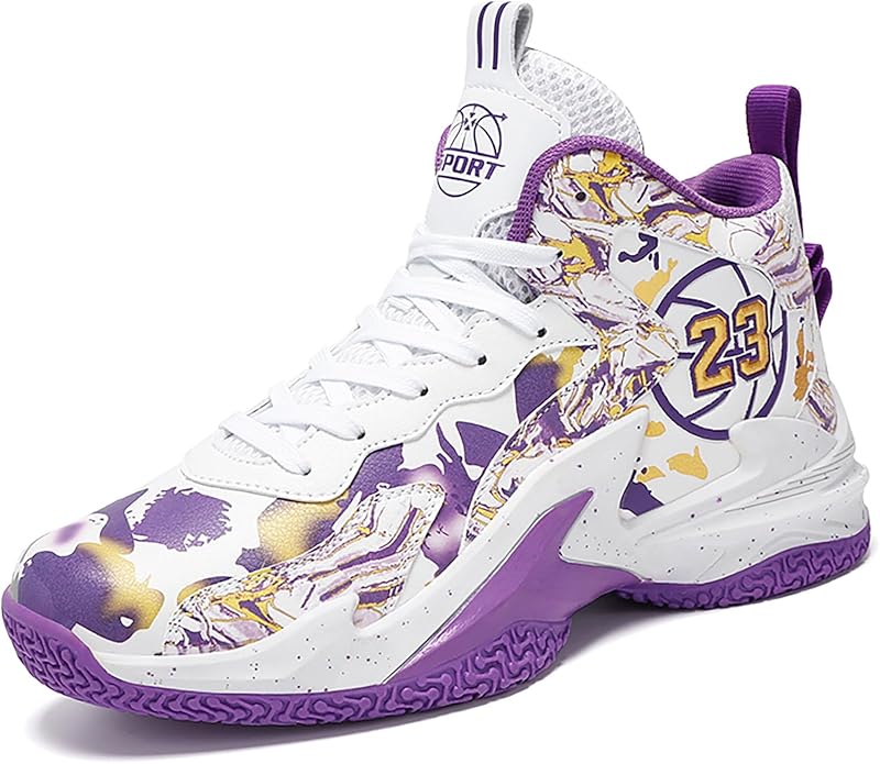 Boys Basketball Shoes Breathable Indoor Athletic Shoes Youth Outdoor Fashion Sneakers Comfortable Basketball Shoes for Girls