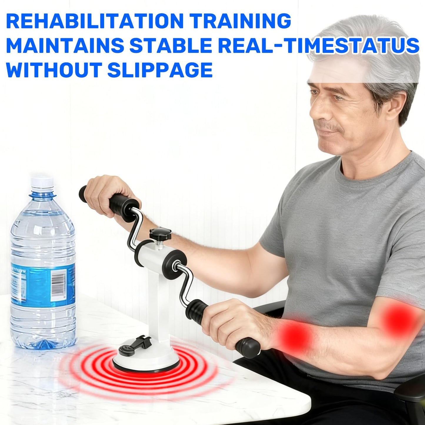 YIBEICO Arm Bike for Physical Therapy for Seniors, Adjustable Resistance for Shoulder and Arm Therapy, Geriatric Rehabilitation Therapy Machine (Model 1)