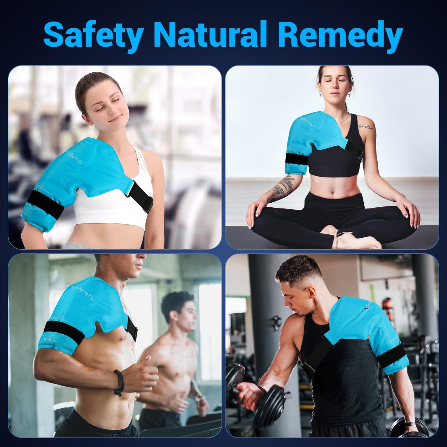 Comfytemp Shoulder Ice Pack Rotator Cuff Cold Therapy Wrap, FSA Eligible HSA, Gel Packs for Injuries Reusable Hot Cold Compress Shoulder Brace for Pain Relief, Men Women Recovery Item (Large/X-Large)