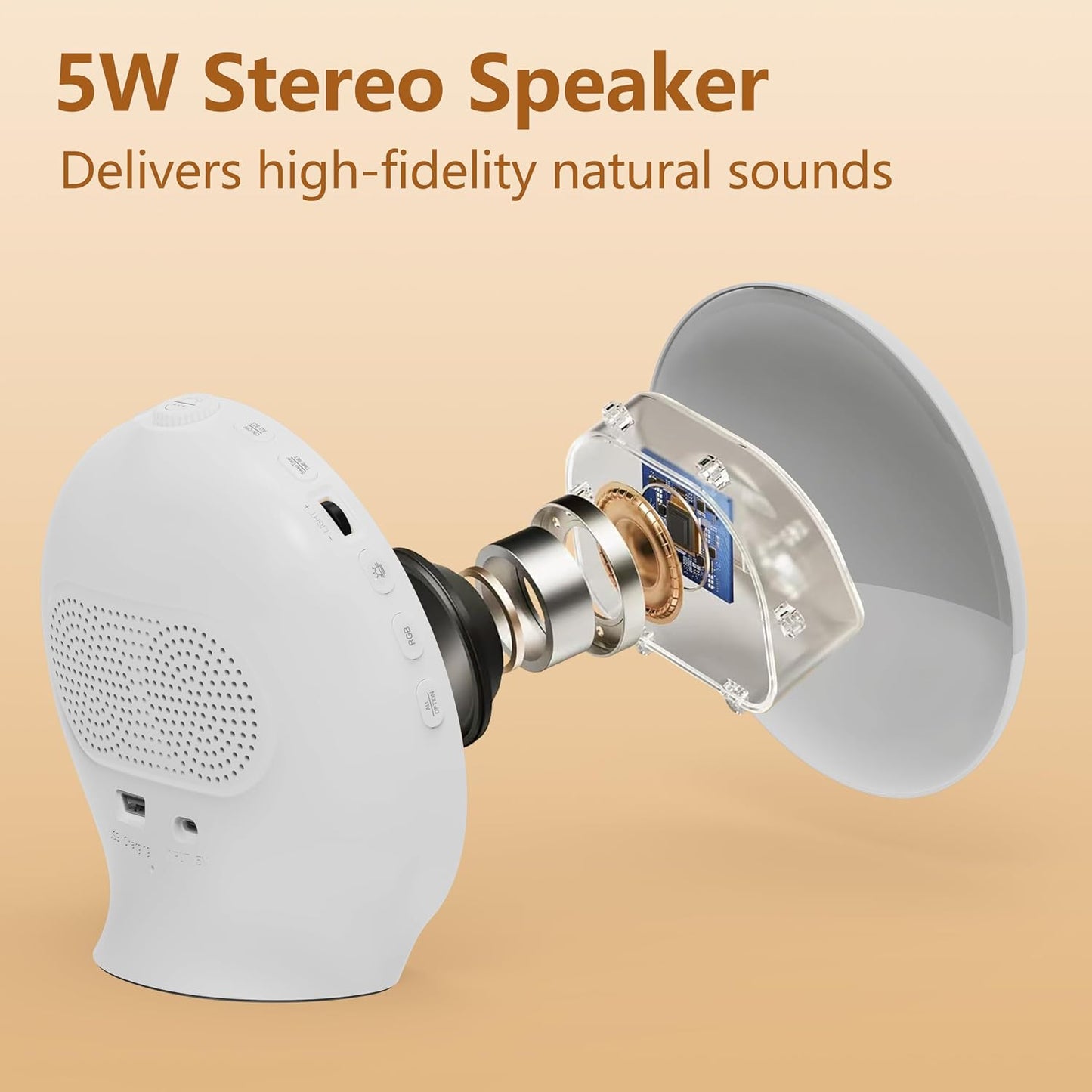 2025 17 5W 22 Upgraded Wake Up Light Sunrise Alarm Clock for Bedroom, Nightlights, Sound Machine with Bluetooth