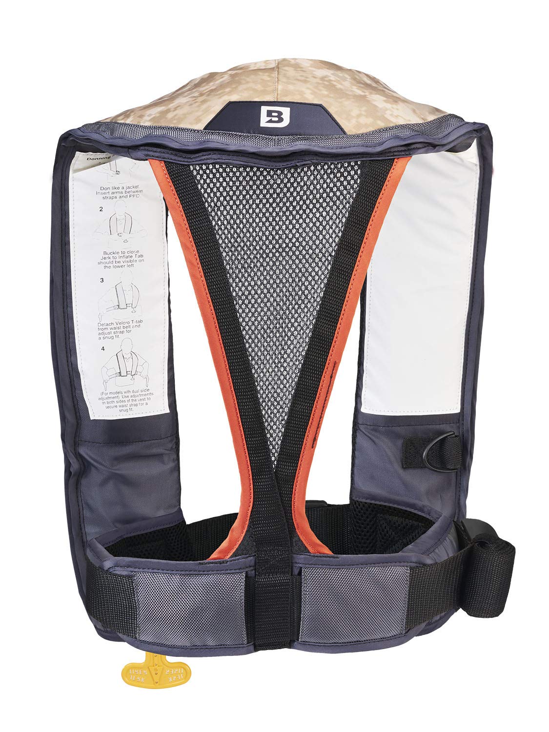 BLUESTORM Atmos 40 Automatic/Manual Inflatable PFD Life Jacket for Adults (Legendary Tan) | US Coast Guard (USCG) Approved Life Vest