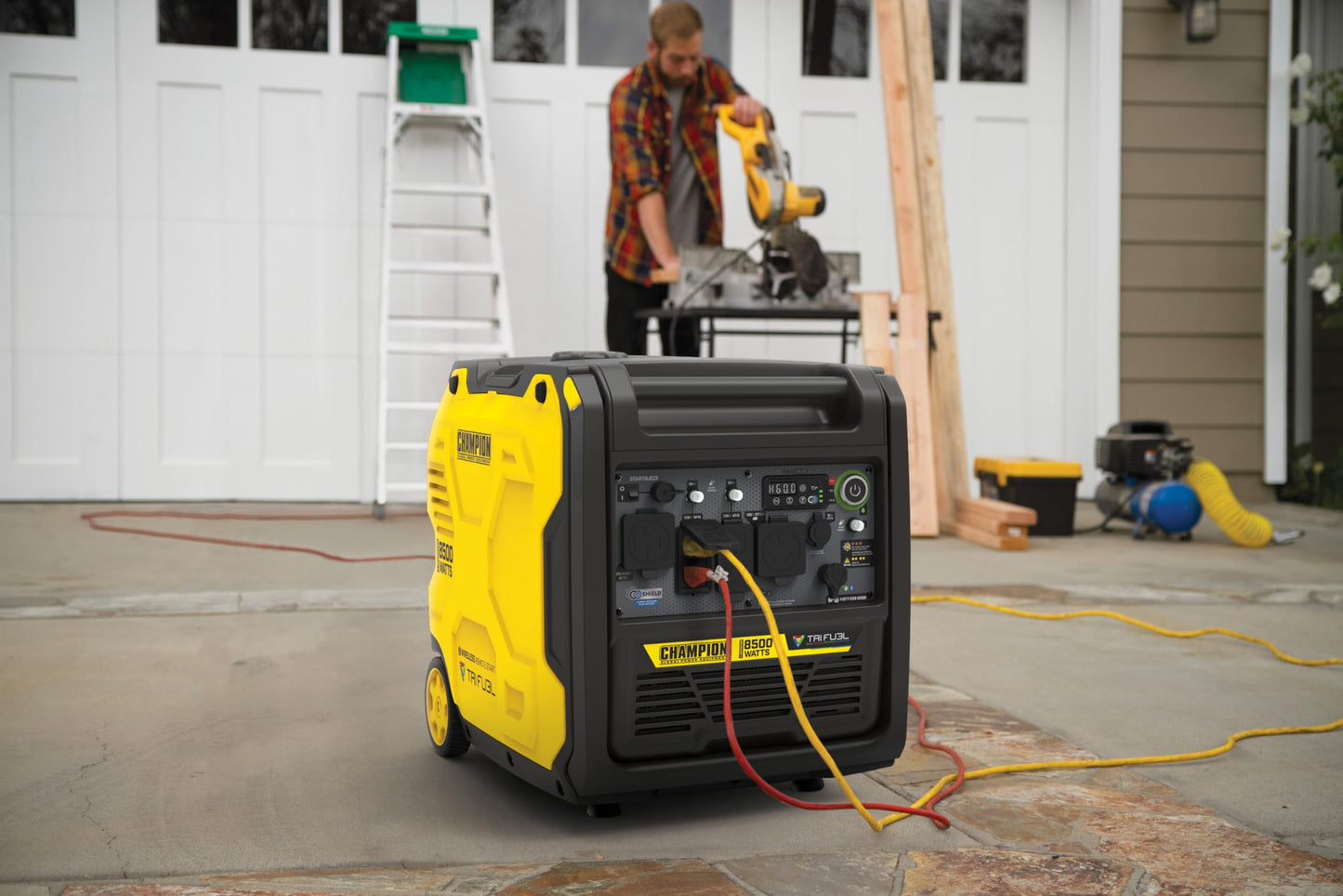 Champion Power Equipment 8500-Watt Wireless Remote Start Ultra Quiet Tri Fuel RV Ready Portable Inverter Generator with StartLINK, Free 3-Year Warranty