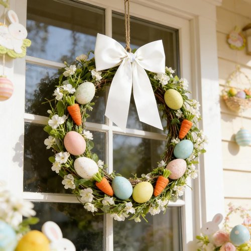 Dream Loom Wreath Sash - 12pcs White Garland Ribbon Accessories for Christmas & Wedding Decor