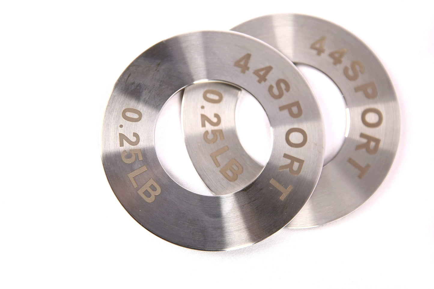 44LLC 44SPORT Olympic Fractional Steel Plates -Pair of 1/4, 1/2, 3/4, 1 lb Weights (8 Total)