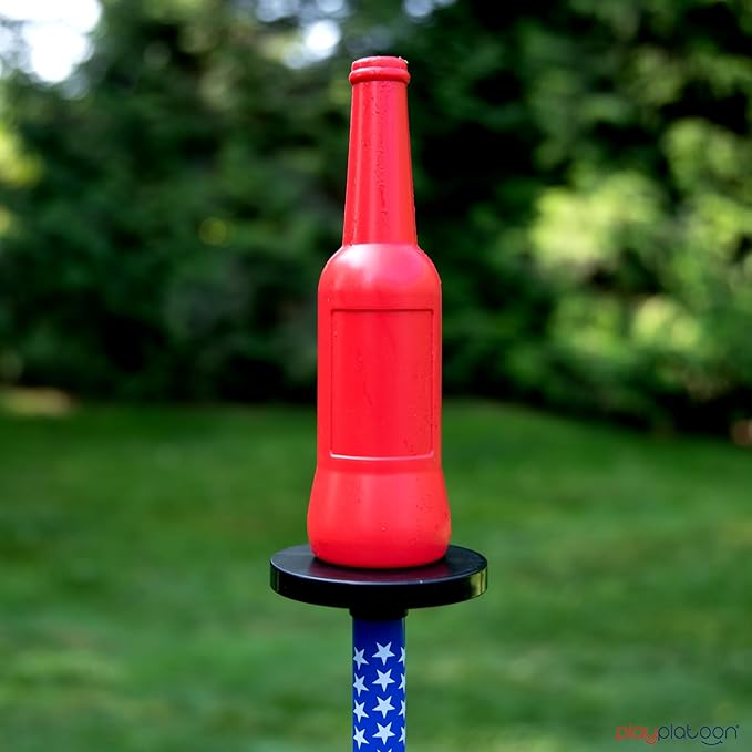 Play Platoon Bottle Jam Flying Disc Game for Teens & Adults to Play Outdoors - Fourth of July Yard Set Tailgate Party Game