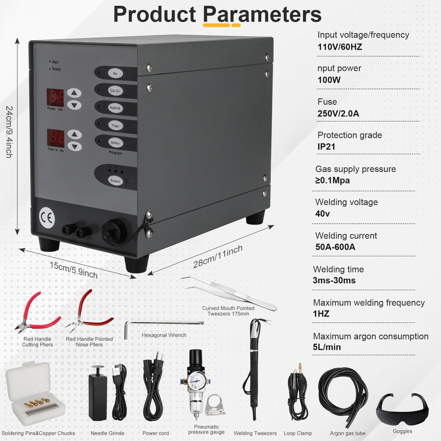 LVCHEN Pulse Arc Welder Permanent Jewelry - Orion Jewelry Welder,110v Permanent Jewelry Welder Kit,100a Welder for Permanent Jewelry