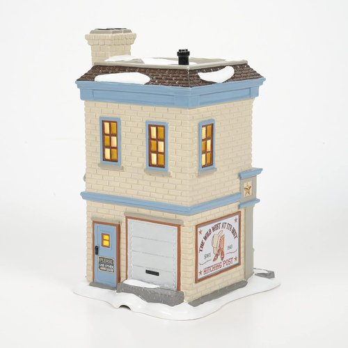 Department 56 Ceramic Snow Village - Western Wear Hitching Post Lit Building | 8.27 Inch, Multicolor