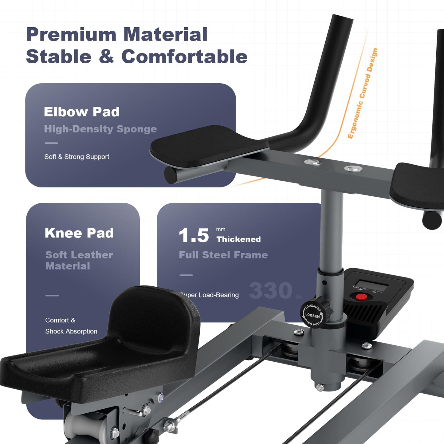 Crawling Exercise Machine & Spine Twist Stretch Trainer for Full Body Workout, Knee Support, Lower Back Exercise for Desk Workers, Heavy Duty Low-Impact Abdominal, Waist Stretcher Home Gym