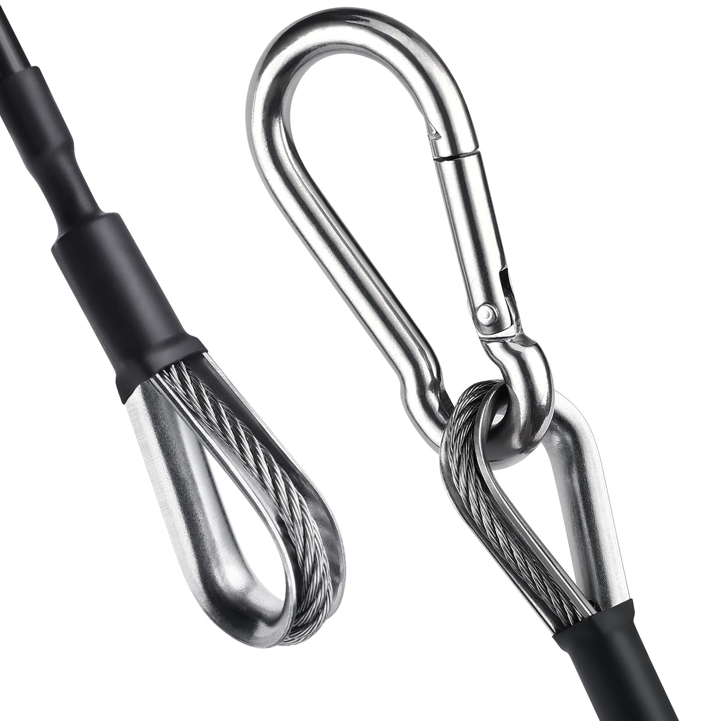 TOBWOLF 2PCS 39" Gym Extension Cable, Fitness Cable Extension Compatible with Bowflex Home Gym Accessories, Replacement Gym Cables Machine Extension for LAT/Tricep Pull Down & Leg Extensions Machine