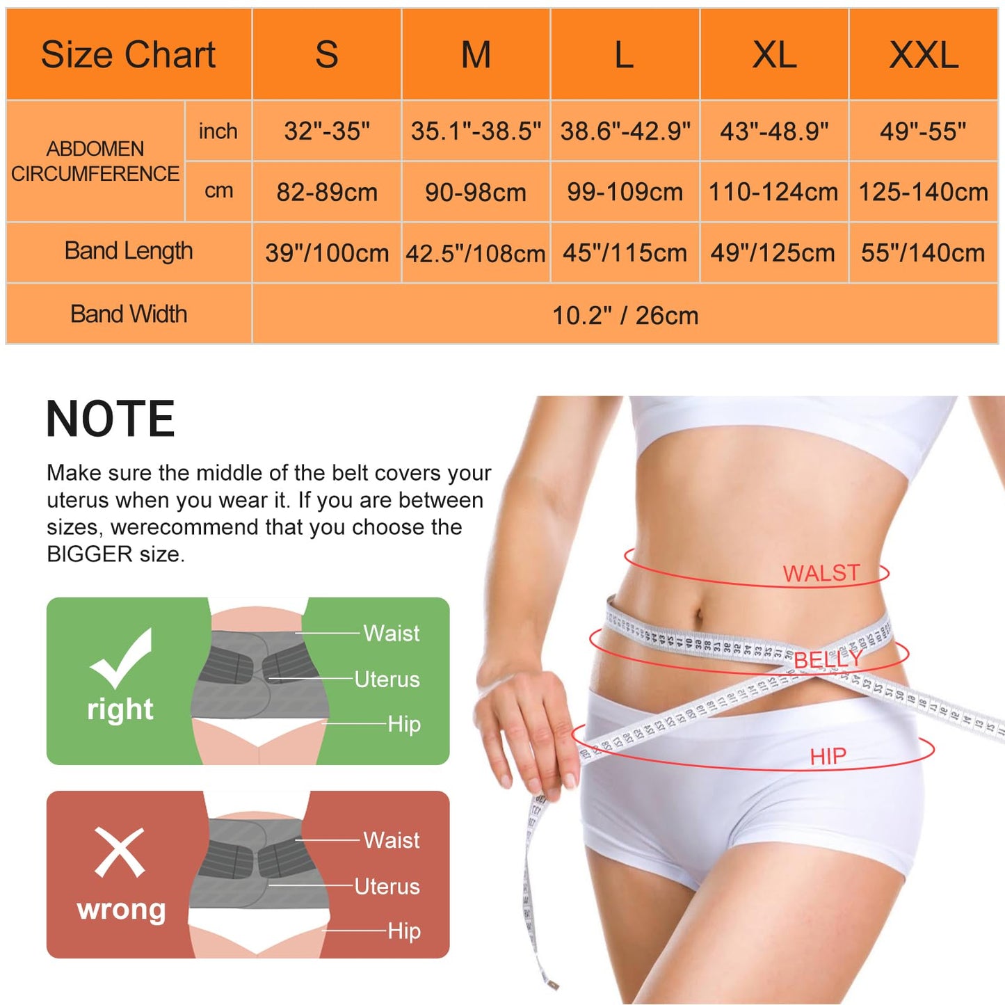 Trendyline Postpartum Belly Band Wrap: Abdominal Binder Post Surgery Postpartum Belly Wrap Post Partum Binder - C Section Recovery Support Belt Post Partum Girdle Stomach Hysterectomy Belly Band