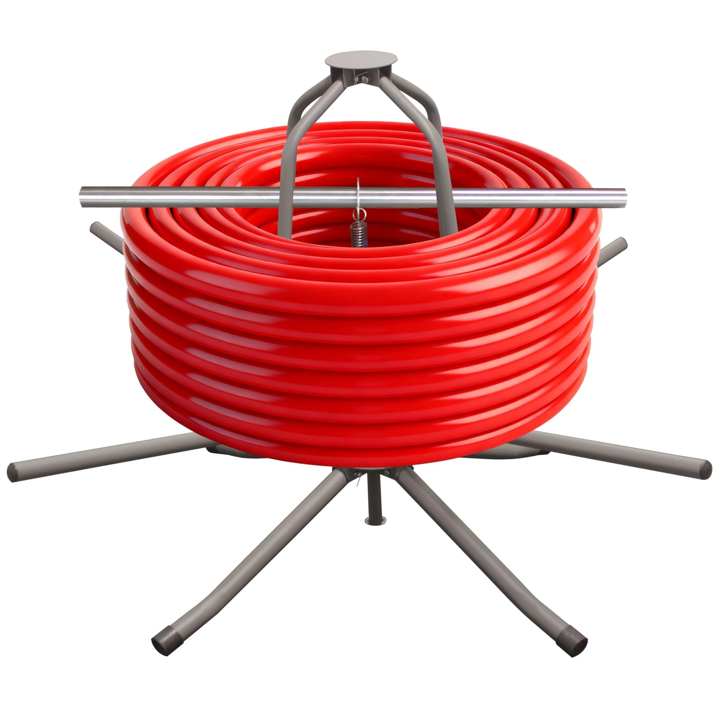 Pipe Uncoiler, PEX Piping Uncoiler, Multi-function Folding Tube Dispenser, Heavy Duty Potable Water Tubing Decoiler for 3/8'' to 1'',Maximum Load of 500Lbs, Gray
