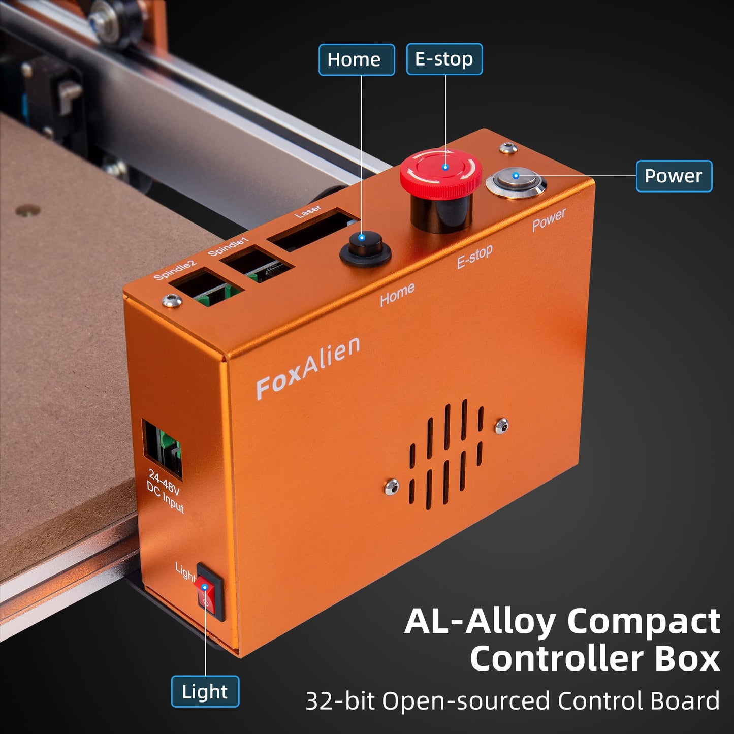 FoxAlien Masuter Pro 3-Axis CNC Router Machine, Beginner Hobby Engraving Machine All-Metal Structure for Wood Acrylic MDF Nylon Routing Milling Carving