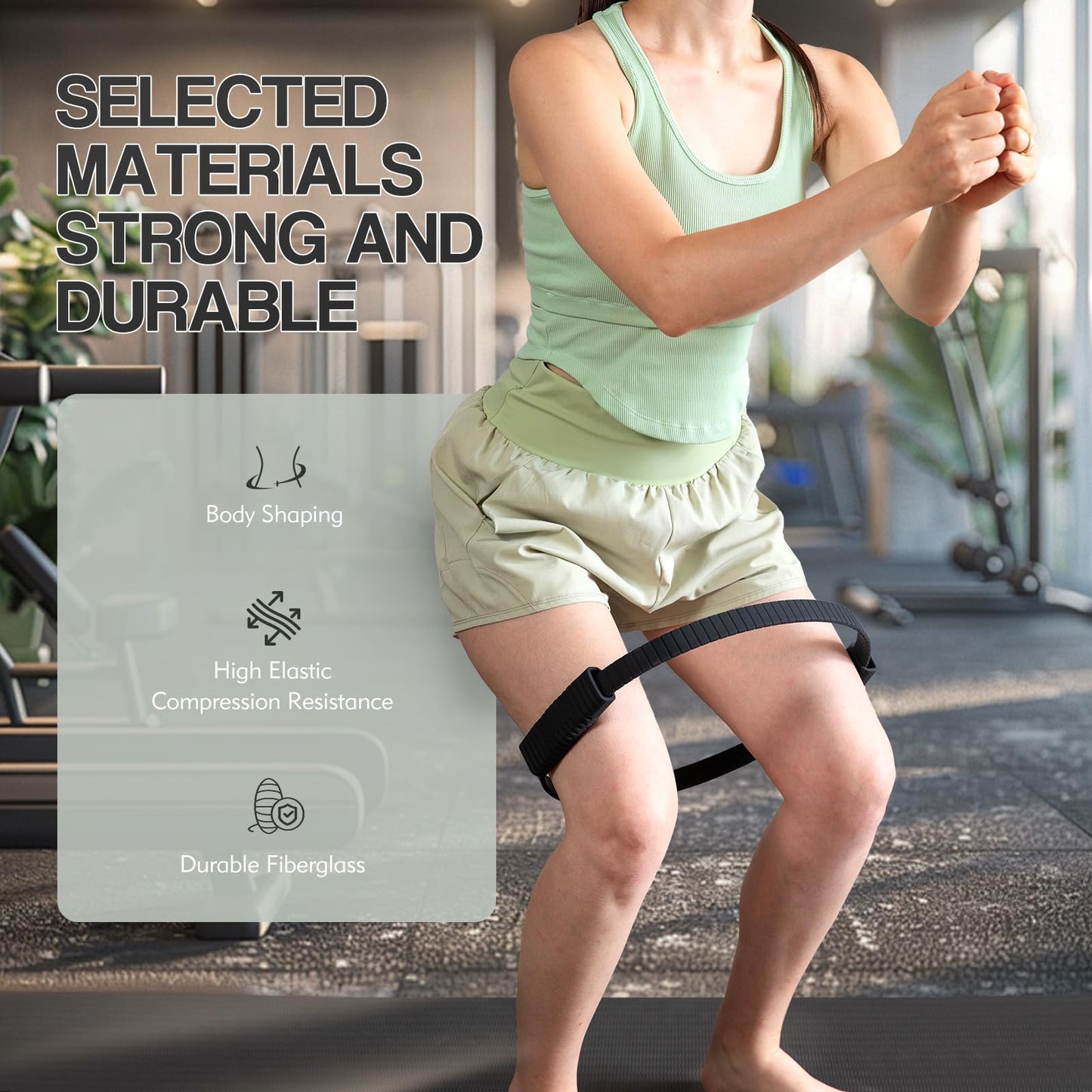 LTHTRADE Pilates Ring Circle, 13.5 Inch Magic Circle Ring for Women, Flexible Resistance Exercise Equipment for Toning Thighs, Legs, Arms & Core (Black)