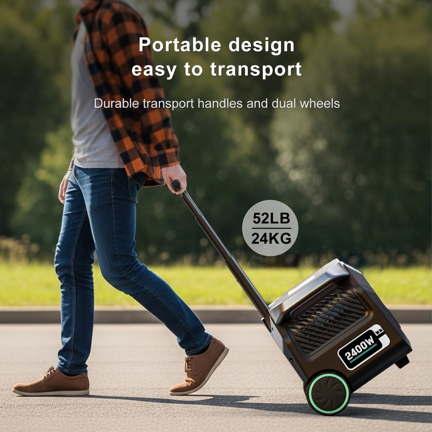 IEE 2400W(4800W Peak) Portable Power Station P2400, 2048Wh LiFePO4 Solar Generator with 500W Solar Panel, 1800W AC & 500W Solar Charging, 16 Output Ports, APP & EPC, for Home/Camping/RV/Emergency