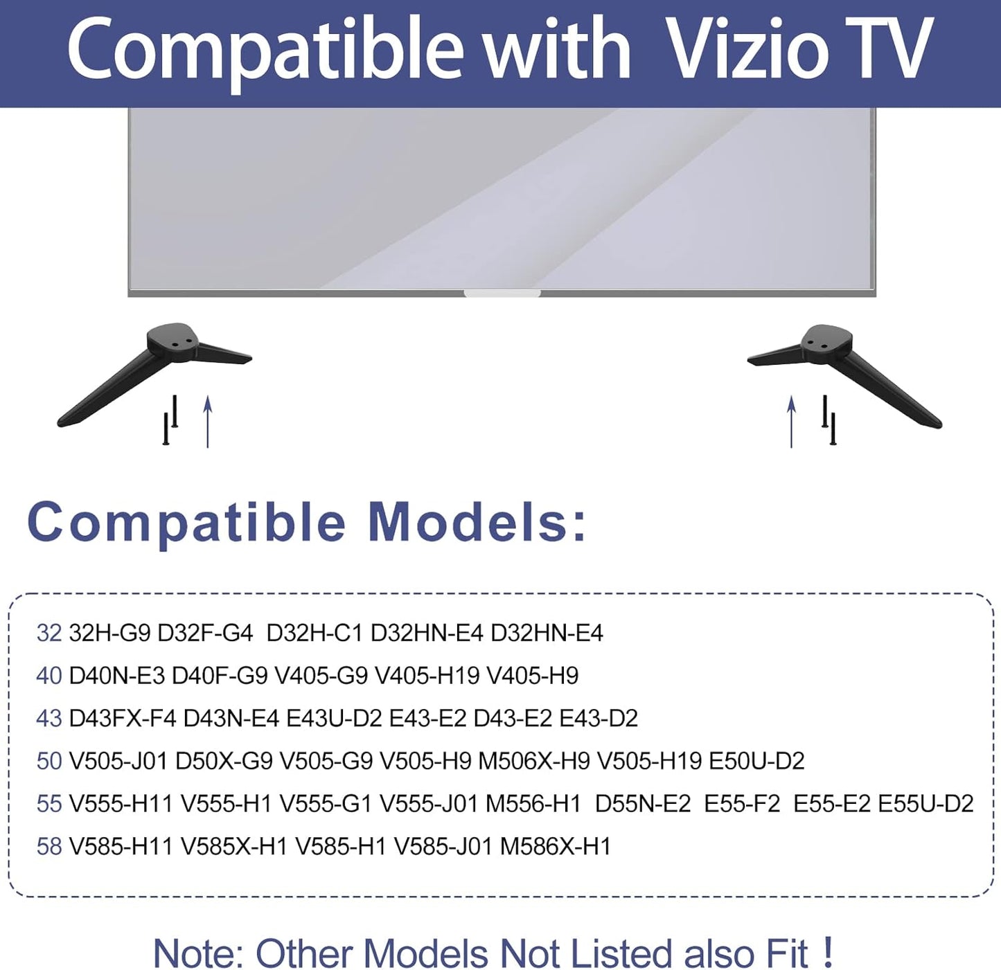 Yaotieci 32" 40" 43" 50" 55" 58" 60" 65" TV Mount Screws for Vizio TV Legs Screws, TV Stand Screw for Vizio TV
