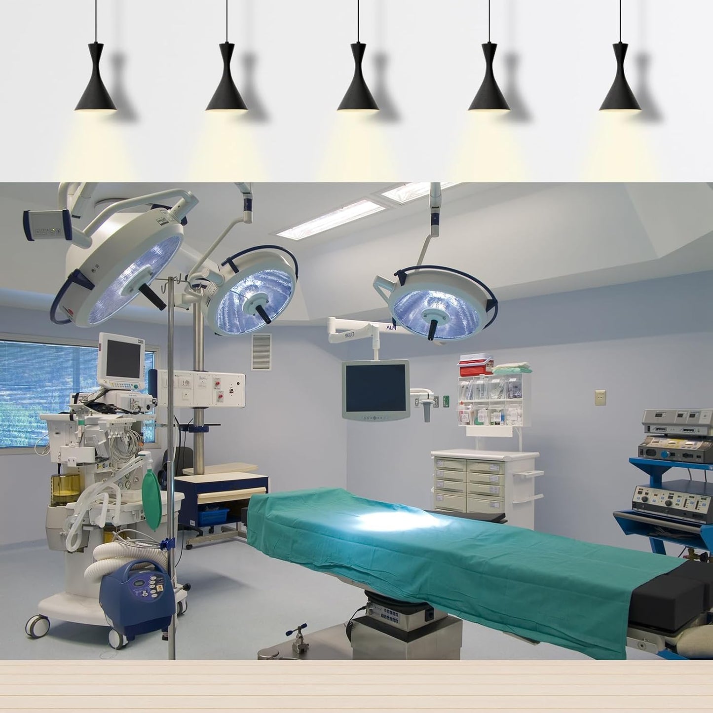 Mitivcati 5x4ft Hospital Backdrop Modern Operating Room Backdrop Doctor Surgery Anesthesia Bed Sickbed Medical