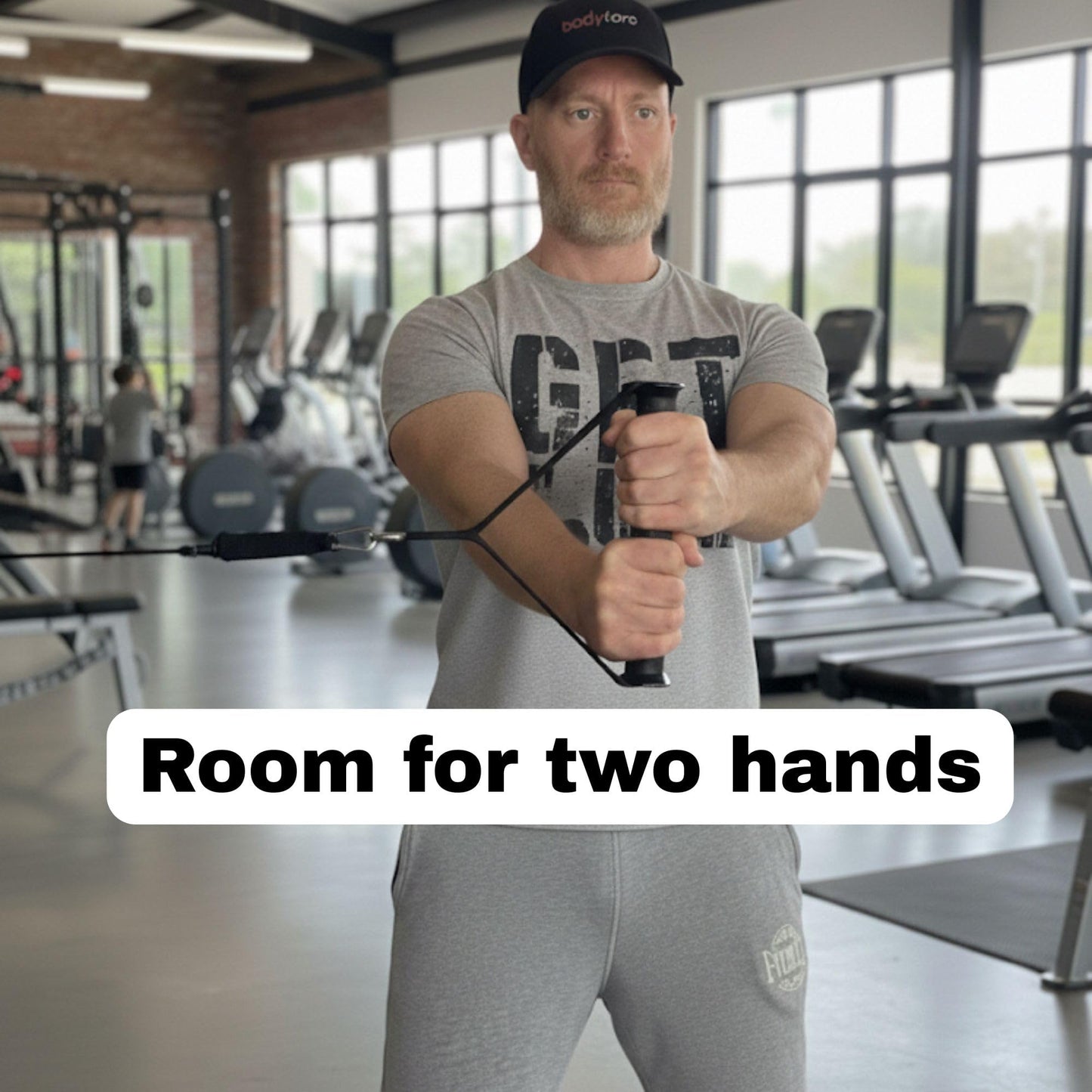 Bodytorc Extra Wide Cable Attachment Handles (Pair) – Heavy Duty Non-Slip Ergonomic D-Handles for Gym Pulley Systems, Resistance Bands, & Suspension Trainers