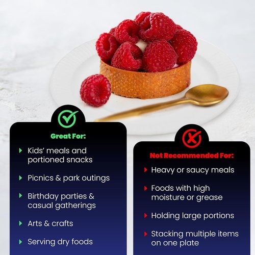 Hygloss 6-Inch Disposable Paper Plates - Eco-Friendly Dessert Plates for Parties & Crafts | 100 Count, White