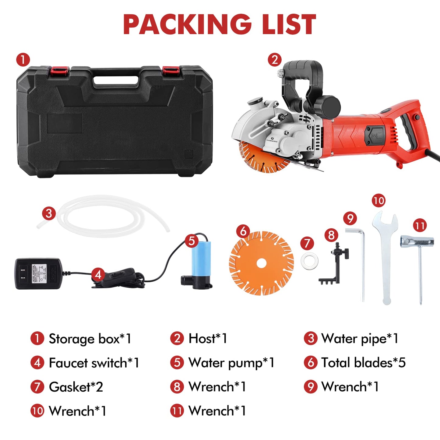 YUCHENGTECH 4800W Wall Groove Cutting Machine Chaser 110V Wall Chaser Cutting Machine Electric Wall Chaser Grooving Cutting Machine Wall Grooving Cutter Machine With Infrared Sighting Line