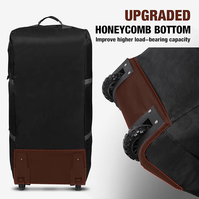 REDCAMP 85L/120L/140L Foldable Duffle Bag with Wheels, Large Travel Duffel Bag
