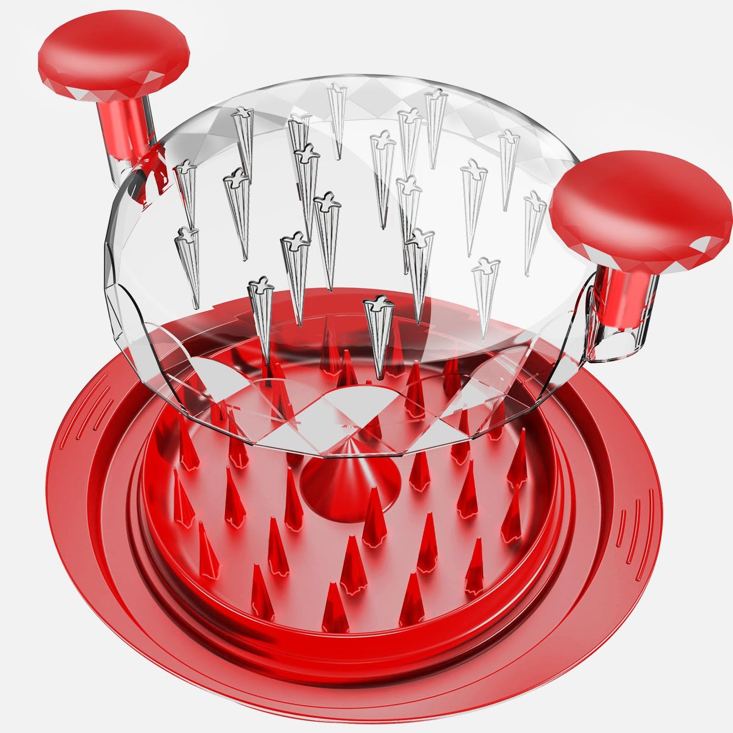 Chicken Shredder Tool Twist, 11" Heavy Duty Large Chicken Shredder, Meat Grinders Gadgets Machine, BPA Free, Strong Anti-Slip, Dishwasher Safe, Suitable for Pork Beef Chicken, Red