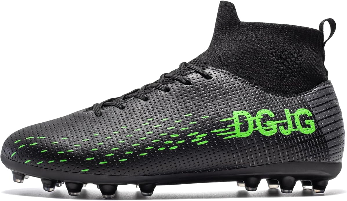 Youth Soccer Cleats Mens Training Football Cleats Lightweight Womens High-top Soccer Shoes AG, Tacos de Futbol para Hombre