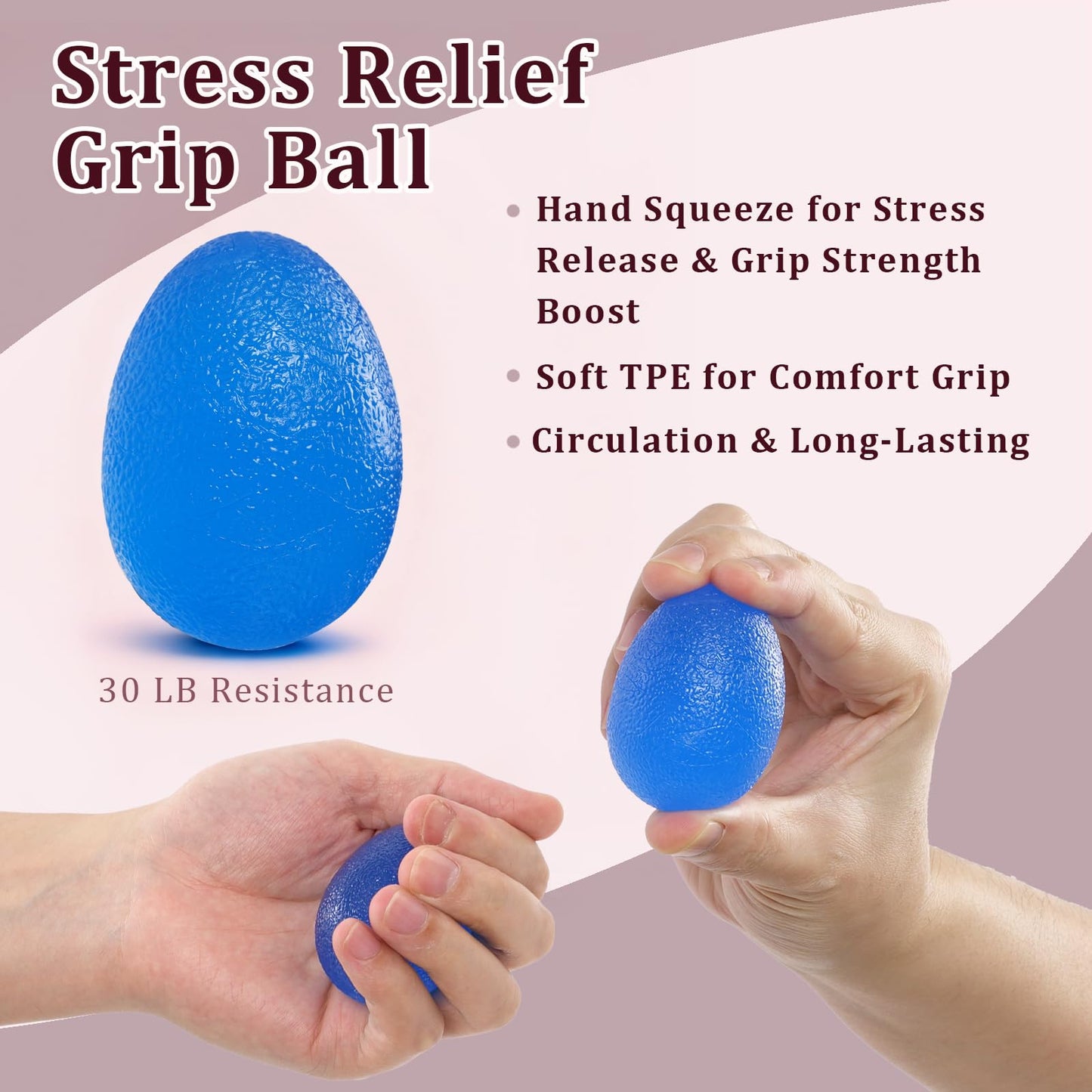 CYFIE Grip Strength Trainer Kit with Adjustable Resistance 10-132 Lbs, Hand Grip Strengthener, Finger Strengthener, Stress Relief Ball, Forearm Strengthener, Ideal for Athletes and Physical Therapy