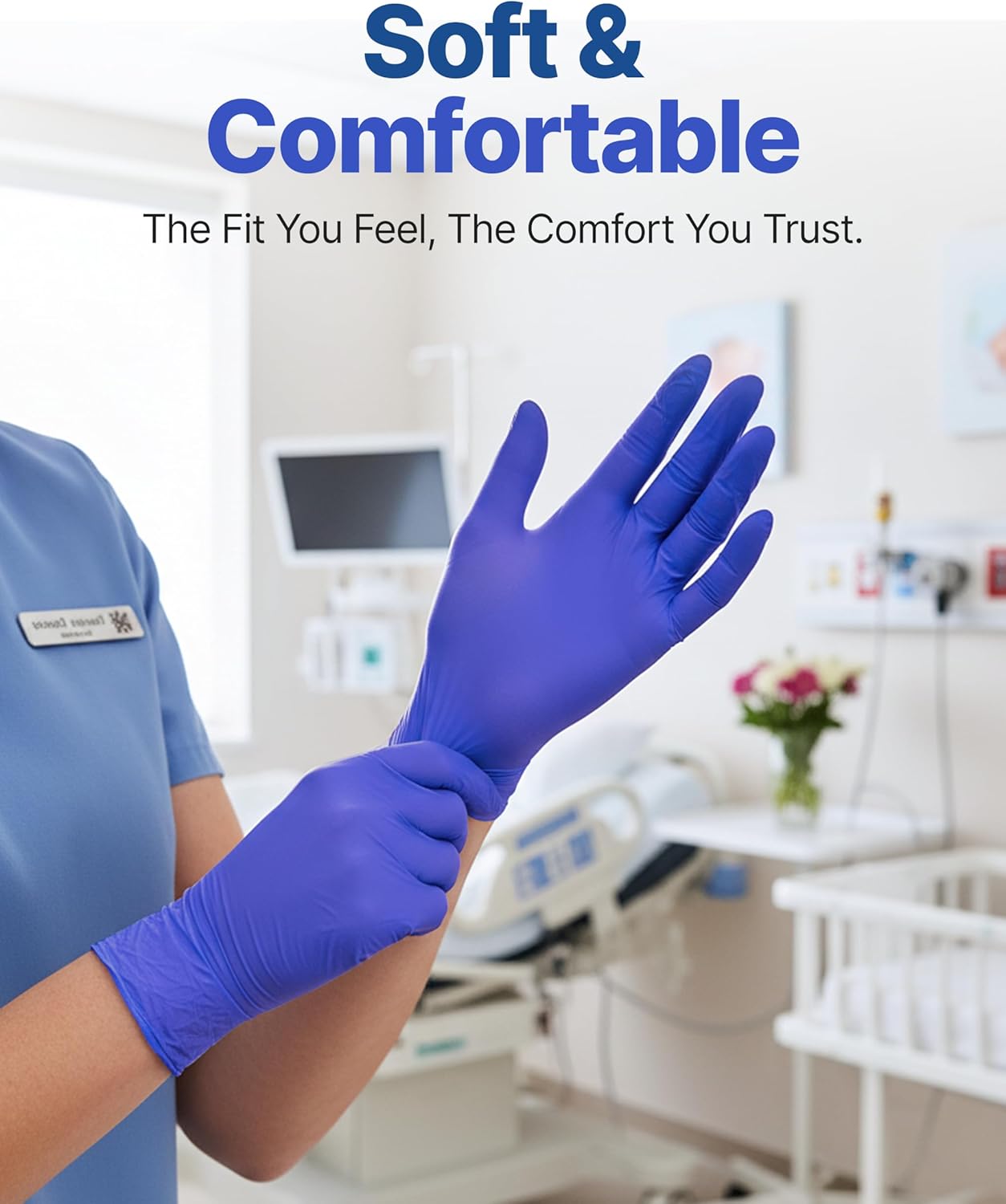 Schneider Nitrile Exam Gloves - Dark Blue Disposable, Latex-Free & Powder-Free | Food Safe for Cooking & Household Use