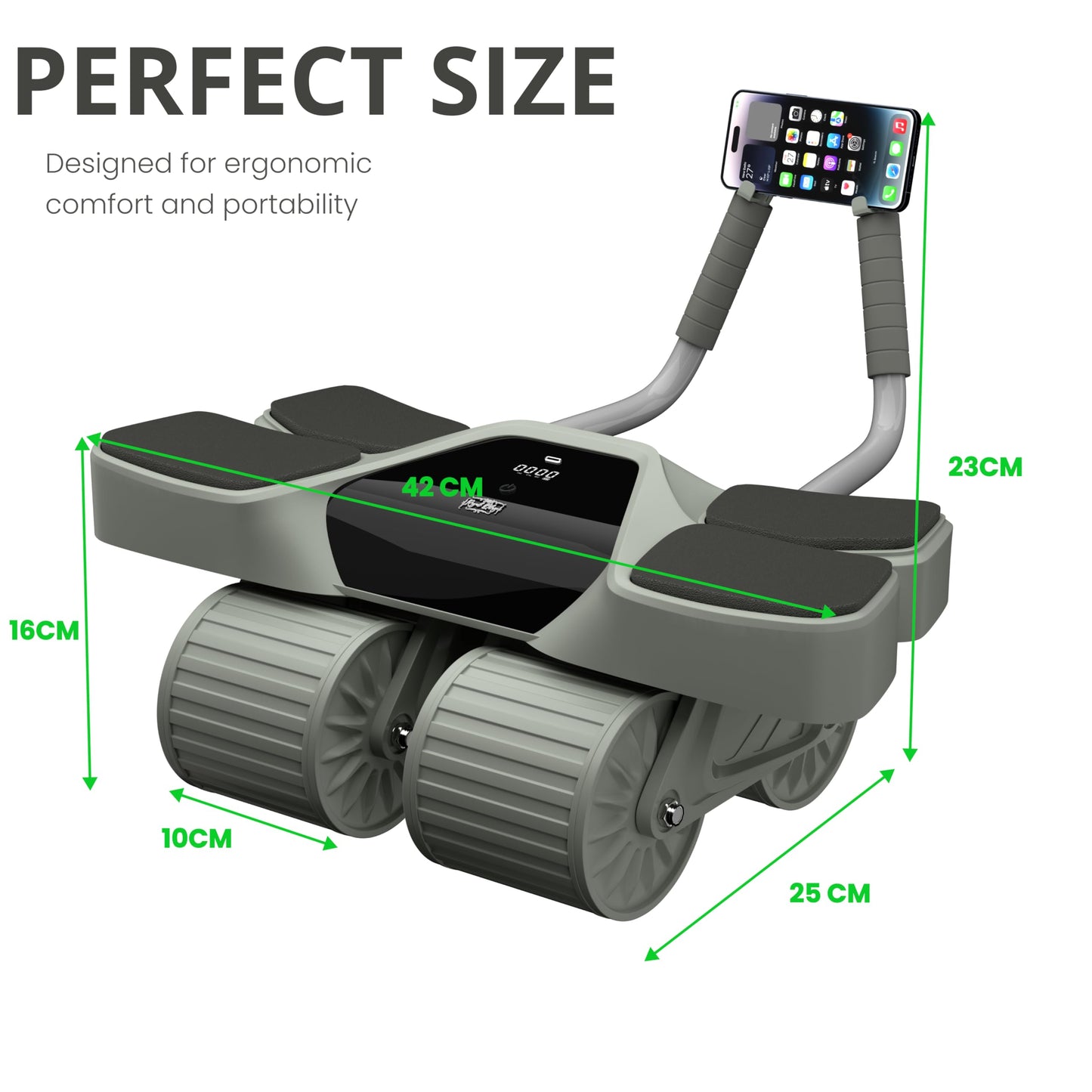 Royal Blaze Ab Roller and Resistance Booty Bands Set High-Performance Abdominal Exercise Machine with Automatic Rebound, Multi-layered Anti-Slip Design & Versatile Exercise Bands with 3 Strength Level