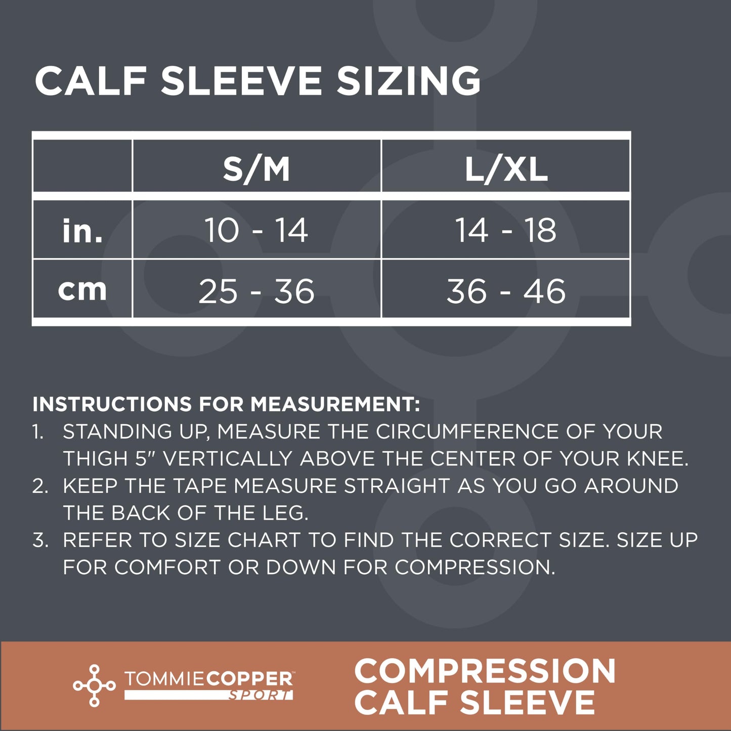Tommie Copper Calf Compression Sleeve (S/M, Black), 15-20 mmHg, 4D Stretch & Non-Slip Fit for Targeted Support, Patented Copper Znergy Fabric, Anti-Odor Benefits, Breathable Design