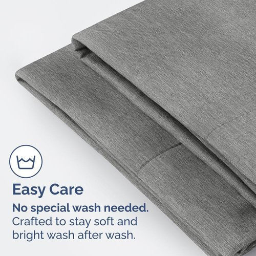 King Pillow Cases by LuxHome - Ultra Soft Hotel Quality Covers | Wrinkle-Free & Fade Resistant - 4 Piece Set in Heathered Grey