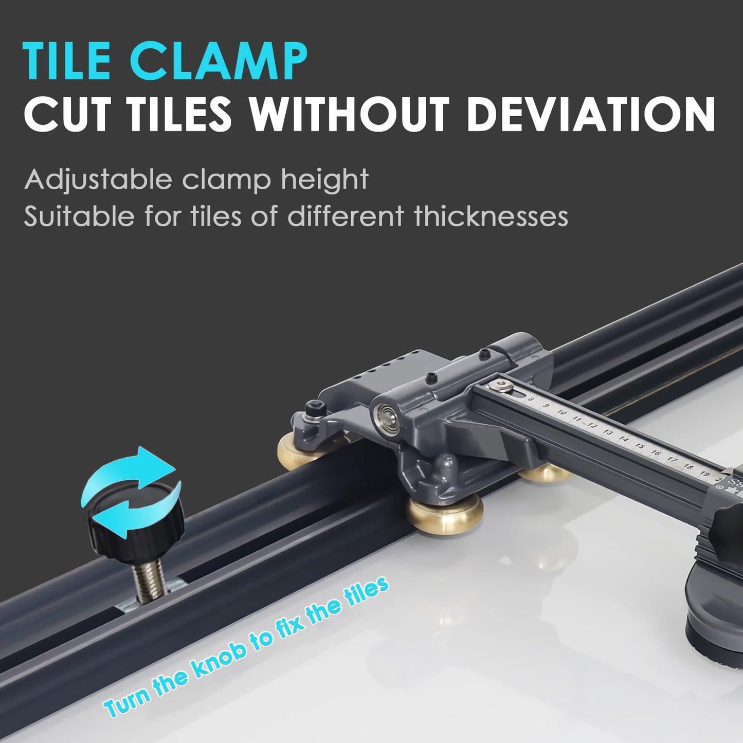 SDLOOL 78 Inch Tile Cutter, Large Format Ceramic Cutter with Extendable Aluminum Guide Rail, Dual Cutter Wheels & 90° Flip Wheel, Smooth Cutting Tool for Tile, Marble & Slabs