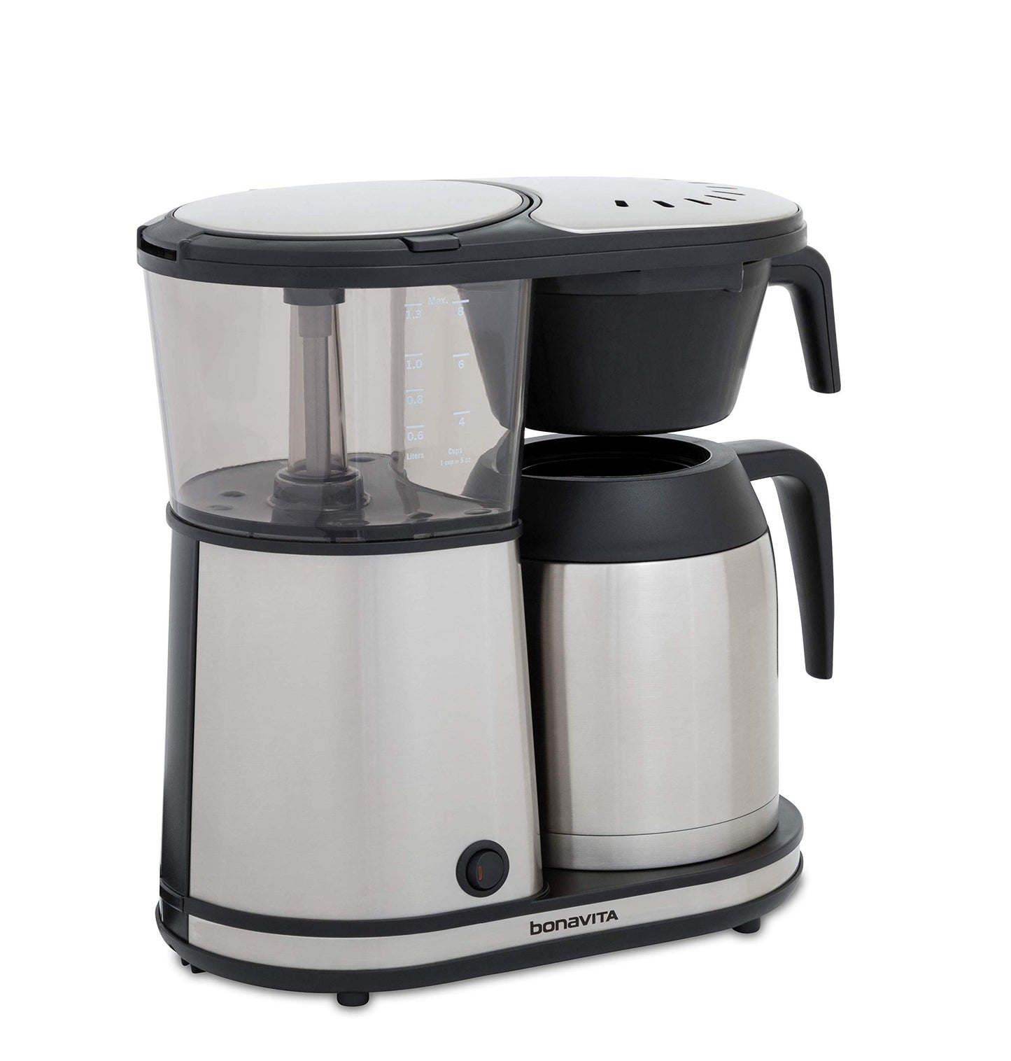 Bonavita 8 Cup Drip Coffee Maker Machine, One-Touch Pour Over, Auto Pause Brewing with Stainless Steel Double Wall Thermal Carafe, SCA Certified, Dishwasher Safe, BV1901TS