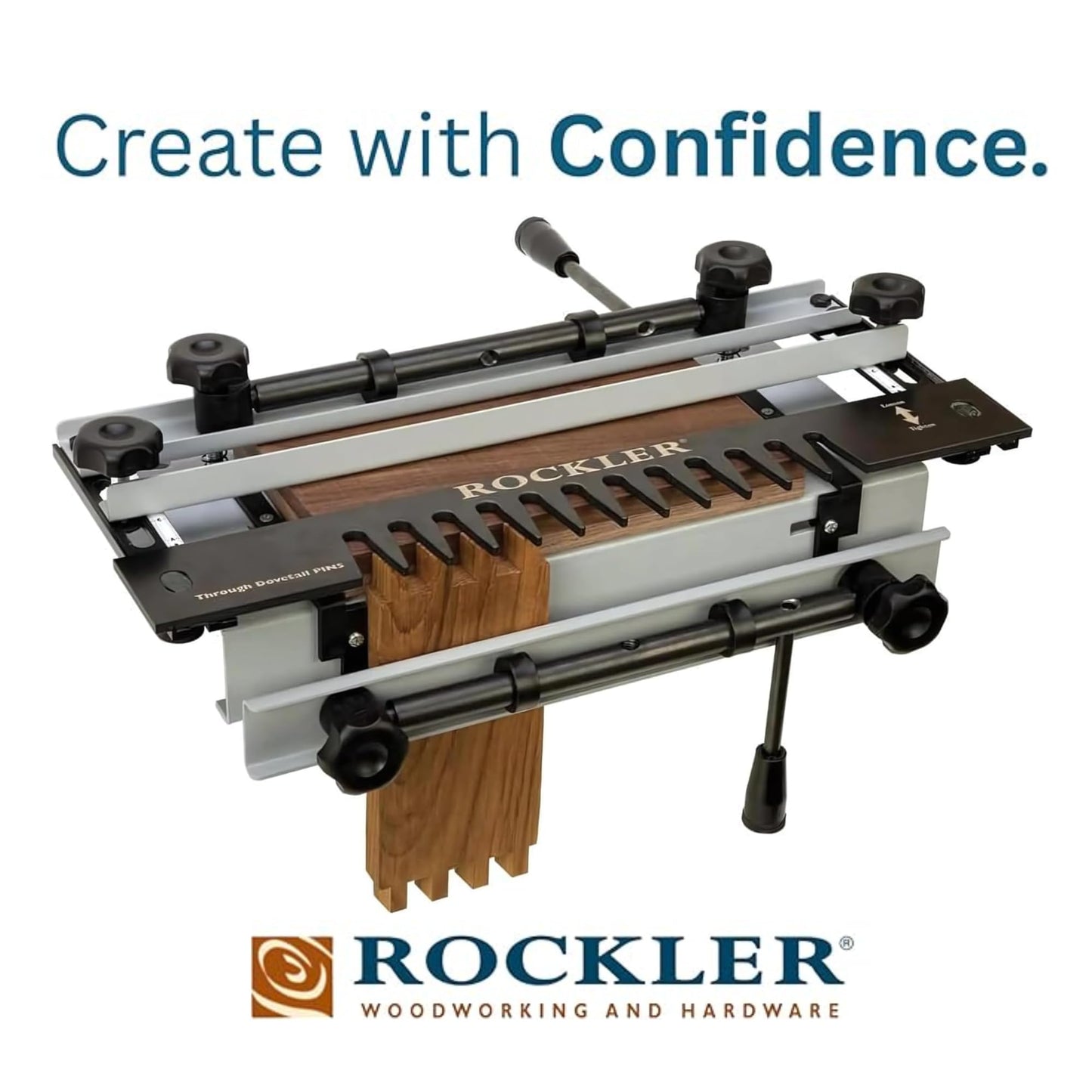 Rockler Dovetail Jig – Versatile Dovetail Jig Kit Includes Dove Tailing Router, Template, Guide Bushing & More - Dovetail Jigs for Woodworking Accommodates Stock up to 11” Wide