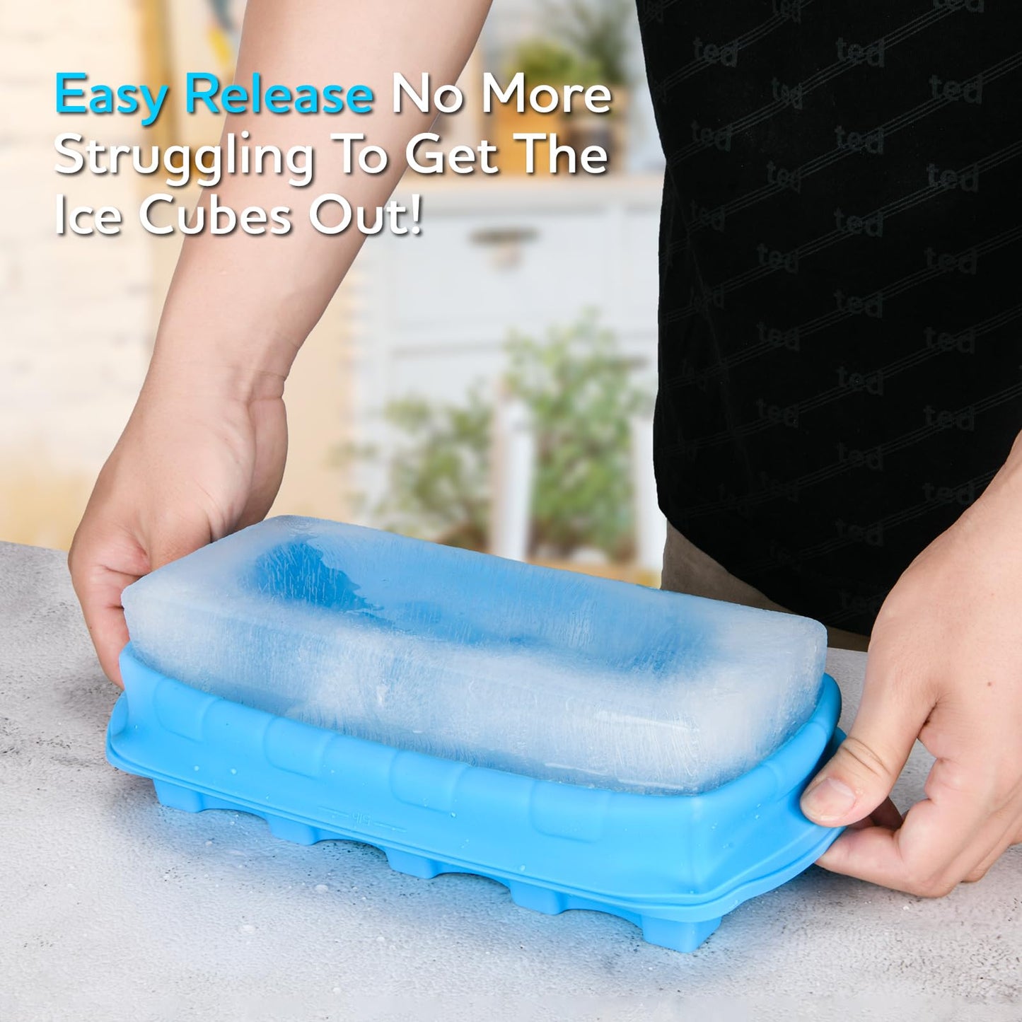 Extra Large Ice Block Mold 3 Pack-Makes three 5 lb Extra-large Ice cubes, Steel reinforced molds,Upgrade Ice Cube Maker，Ideal for Revitalizing Ice Baths or Chilled Coolers ，Reusable Silicone Molds