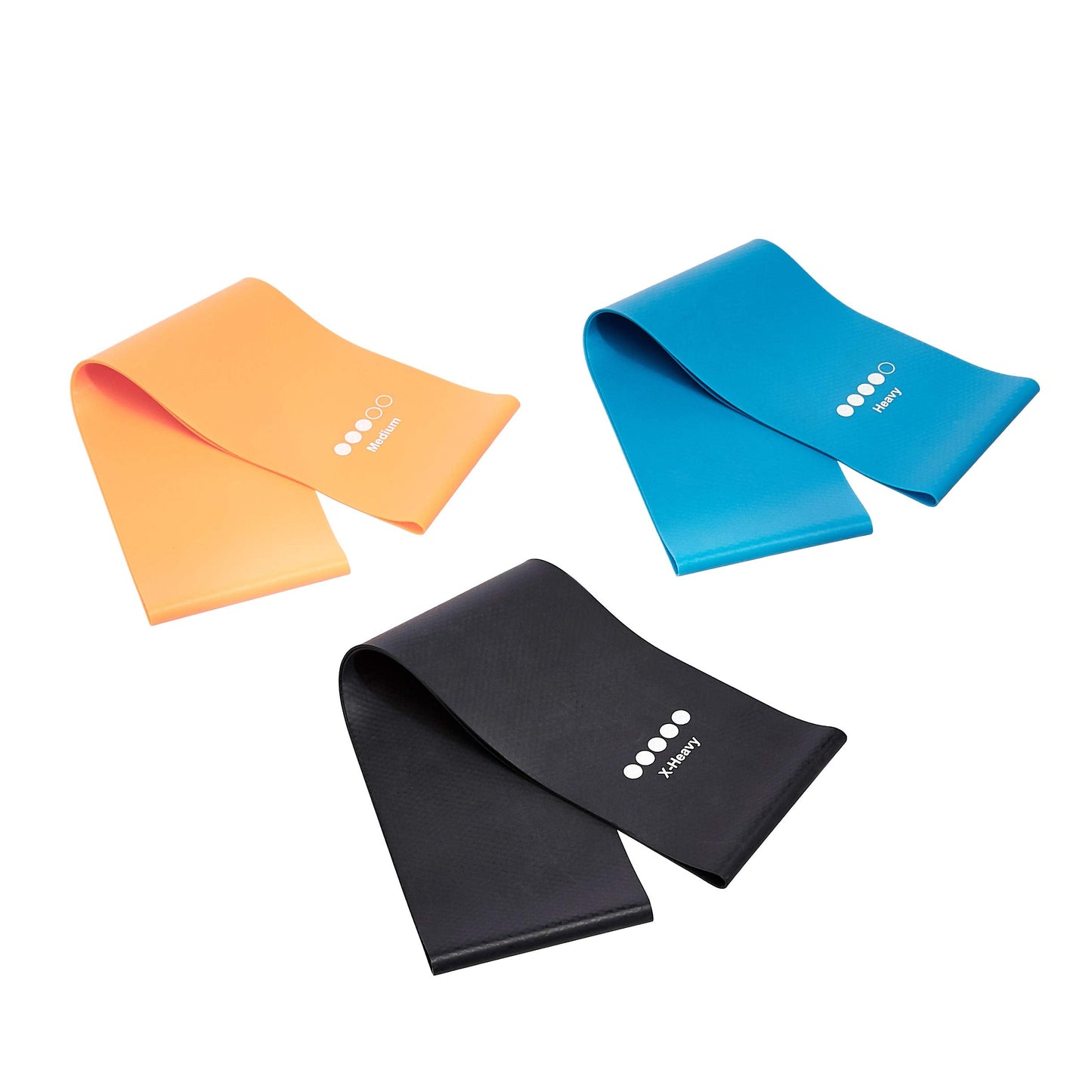 Amazon Basics Resistance Bands for Working Out, Exercise, Strength Training, Body Stretching, Set of 5, Multicolor